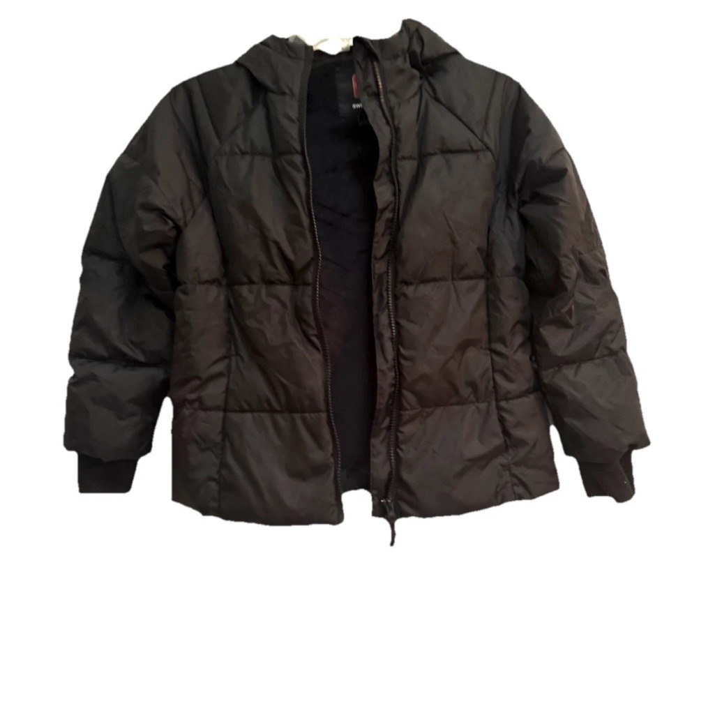 Swiss Tech Boys Black Full Zip-Up Puffer Winter Jacket Youth Size Medium 7-8